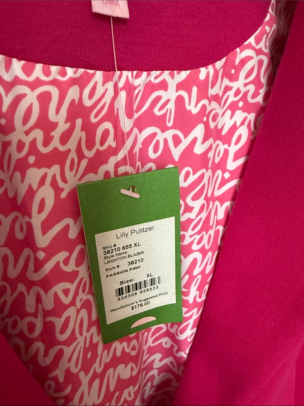 Lilly Pulitzer 🌸Women's Hot Pink Ponte Blazer Jacket - Picture 3 of 11